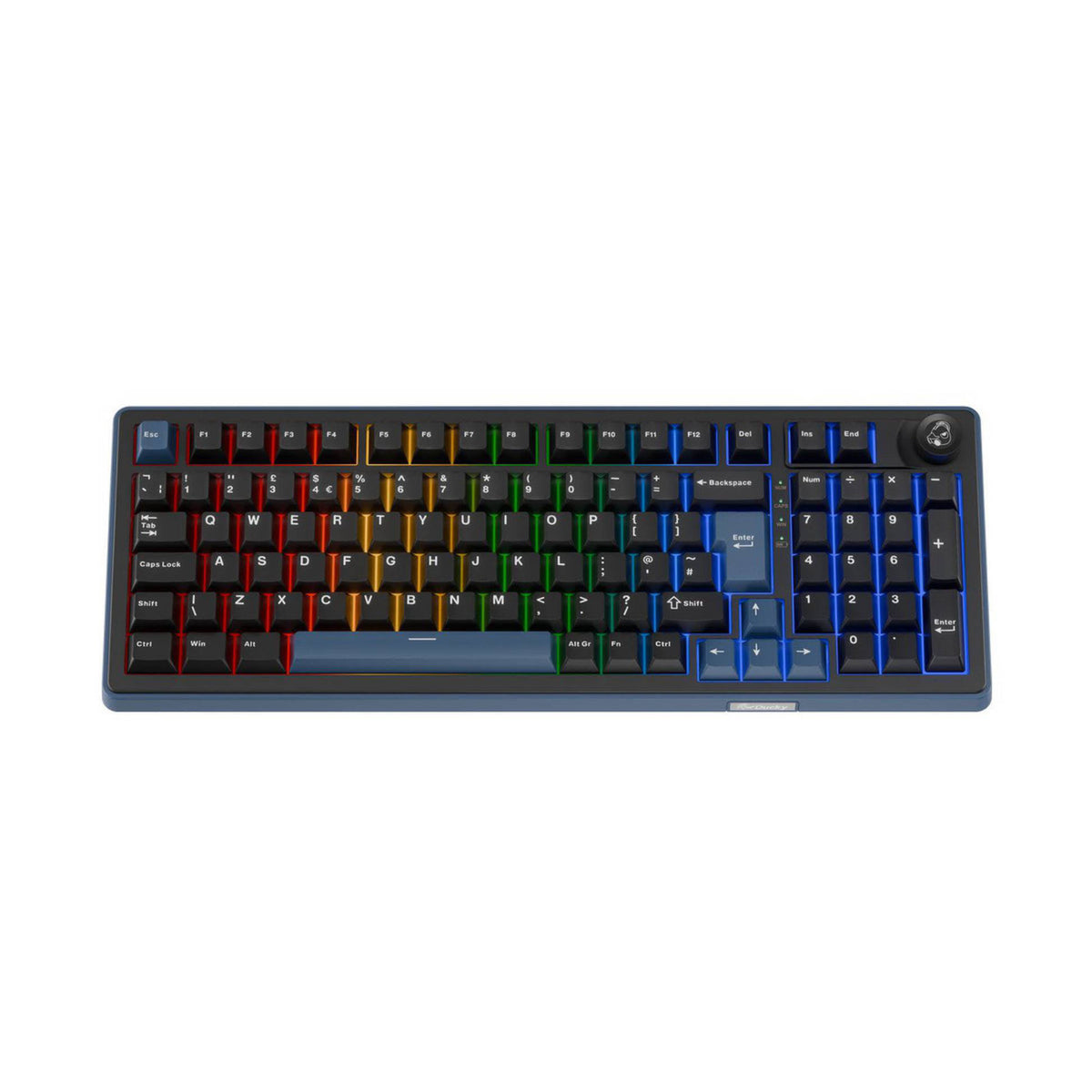Ducky OK-M Tri-mode Mechanical Keyboard 98 Black-Blue UK Wine Red Switch