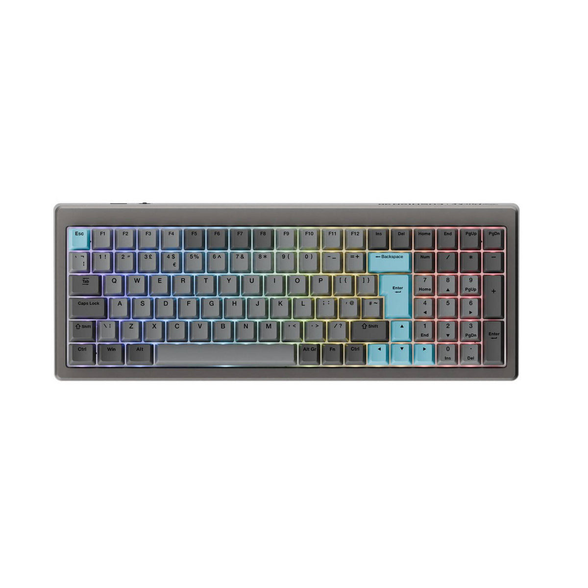 Ducky Cushion 98 Nickel UK Layout Silent Green Switch