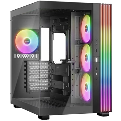 be quiet! BGW67 Light Base 600 LX Mid Tower Gaming Case, 1 x USB Type-C / 2 x USB 3.0, Tempered Glass Front &amp; Side Window Panel, 4 x Light Wings ARGB Fans, ATX / M-ATX / Mini-ITX Compatible