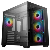 DeepCool CG530 4F Mid-Tower Case with Tempered Glass Panels, Black