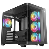 DeepCool CG530U 4F Case, Black, Tempered Glass Side Window Panel