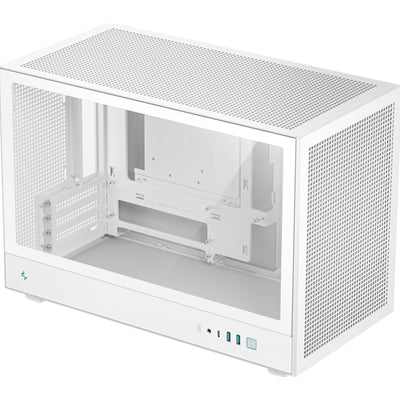 DeepCool CH260 White Micro-ATX Case, Black, Tempered Glass Panel