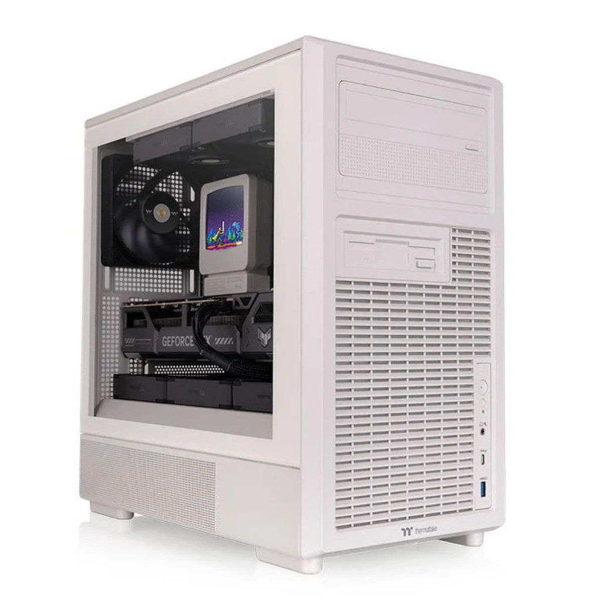 Thermaltake Retro 260 TG Micro Tower ATX PC Case, Beige, Tempered Glass Side panel