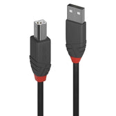 LINDY 36674 Anthra Line USB Cable, Black & Red, 3m