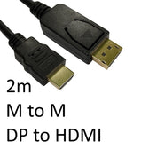 DisplayPort (M) to HDMI (M) 2m Black OEM Display Cable (HDHDPORT-005-2M)