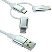 NEWlink 1.2m 3-in-1 USB Charging Cable, White