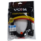 VCOM DVI-D (M) to DVI-D (M) (24+1 pin) 3m Black Retail Packaged Display Cable