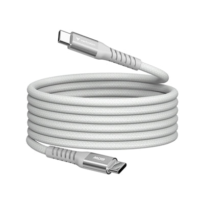 Verbatim Sync &amp; Charge USB-C to USB-C 60W Magnetic Cable 120cm Grey, Supports PD 3.0 and QC 3.0