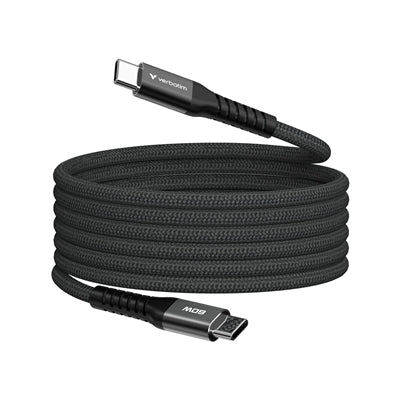 Verbatim Sync &amp; Charge USB-C to USB-C 60W Magnetic Cable 120cm Black, Supports PD 3.0 and QC 3.0