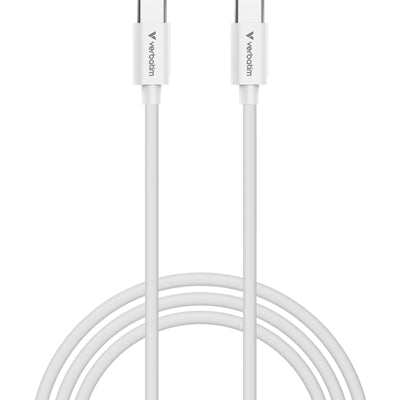 Verbatim Essentials Sync &amp; Charge 3m USB-C to C Cable, 100W PD, 480Mbps, USB Power Delivery 3.0 Supports Up To 100W Fast Charging