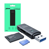 Prevo CR311 USB 3.0 Card Reader, Black