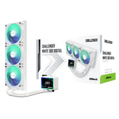 ASRock Challenger 360 Digital White AIO Liquid CPU Cooler, 360mm