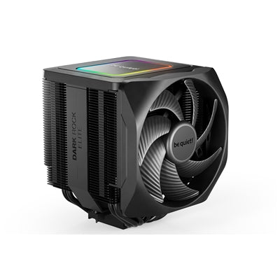 be quiet! Dark Rock Elite CPU Cooler, Universal Socket, 2 x Silent Wings Fans, 2000RPM, 7 x Heat Pipes, 280W TDP, ARGB &amp; Speed Switch