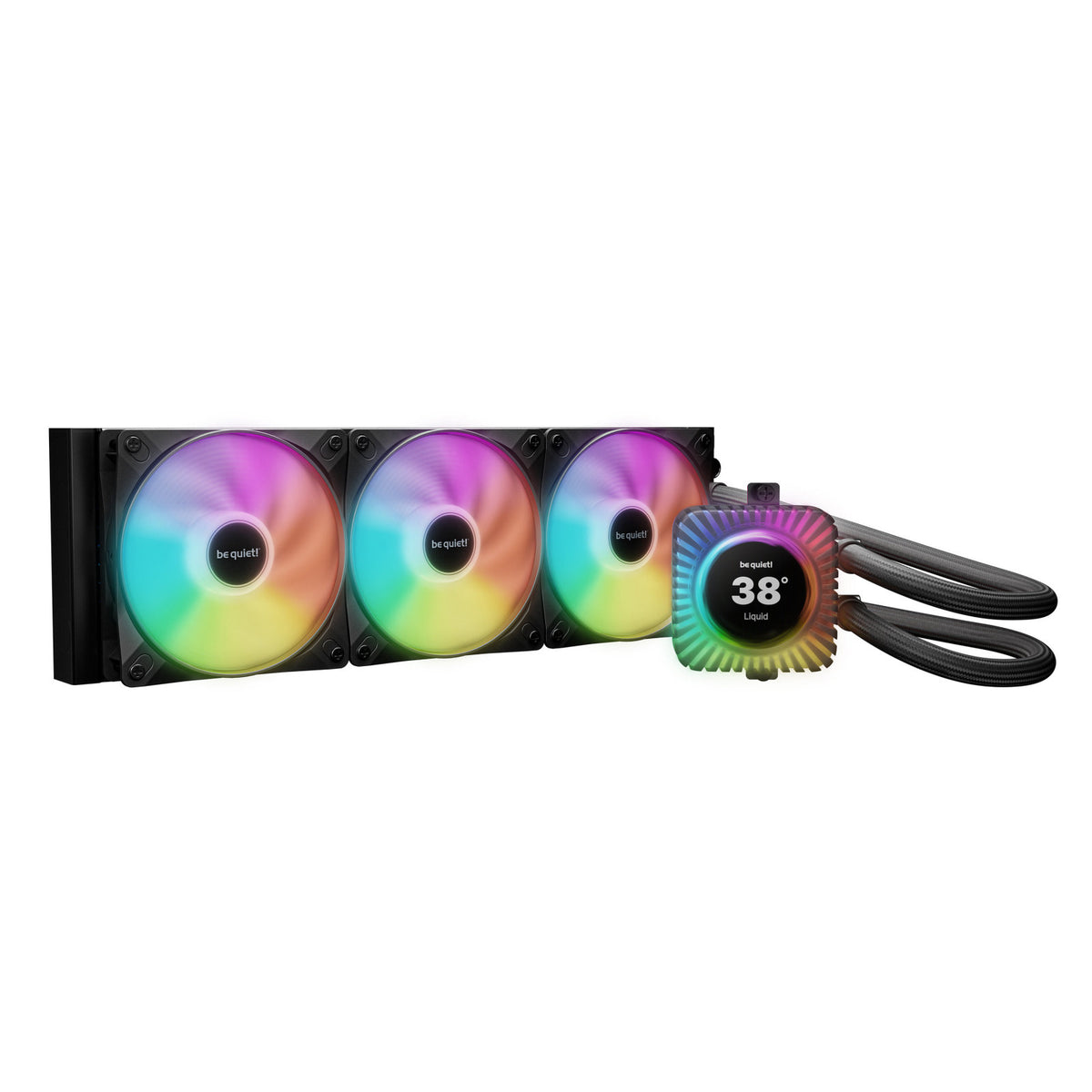 be quiet! Light Loop IO LCD 360mm Black AIO CPU Liquid Cooler, ARGB, 120mm