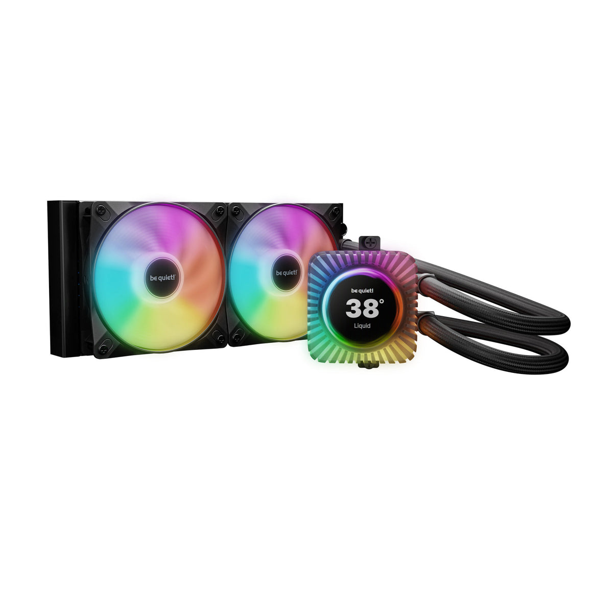 be quiet! Light Loop IO LCD 240mm Black AIO CPU Liquid Cooler, ARGB, 120mm