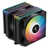 DeepCool AG620 BK ARGB V2 Dual-Tower CPU Air Cooler, Matte Black, 120mm