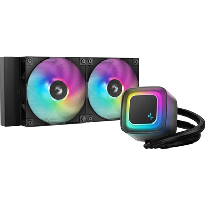 DeepCool LE240 V2 240mm Liquid CPU Cooler, Dual 120mm ARGB Fans, Anti-Leak Tech, Quiet Pump, High Performance for Intel &amp; AMD Sockets
