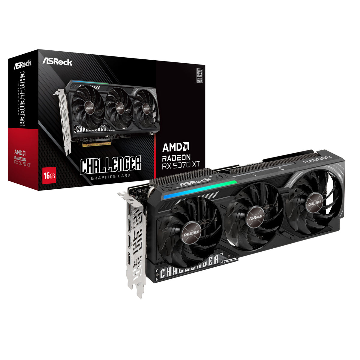 ASRock AMD Radeon RX 9070 XT Challenger 16GB GDDR6 Graphics Card