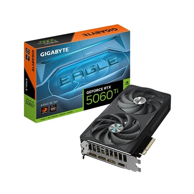Gigabyte NVIDIA GeForce RTX 5060 Ti EAGLE OC 16GB GDDR7 Graphics Card, 4608 CUDA Cores, 2617 MHz Core Clock, Dual Fan, 3x DisplayPorts / 1x HDMI Port