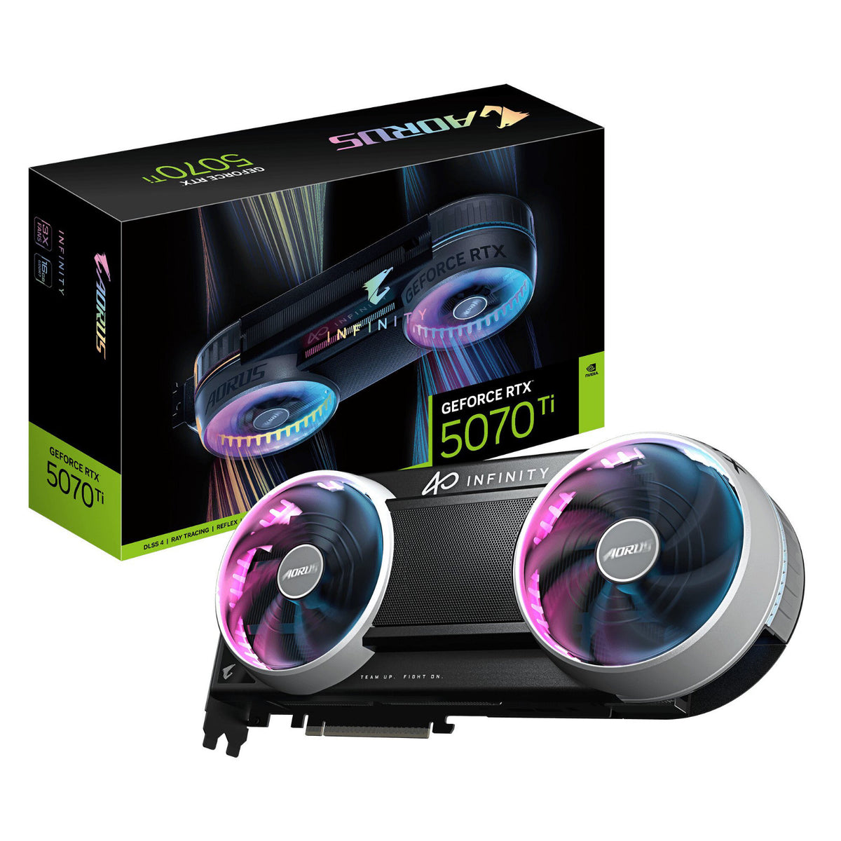 Gigabyte NVIDIA GeForce RTX 5070 Ti AORUS INFINITY 16GB GDDR7 Graphics Card, RGB
