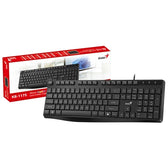 Genius KB-117S Wired AI Copilot Silent Keyboard, Black
