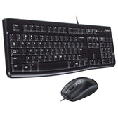 Logitech MK120 Wired Keyboard and Mouse Combo for Windows, Black