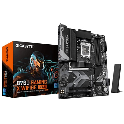 Gigabyte B760 GAMING X WIFI6E GEN5 Intel 1700 Socket Motherboard, ATX, 4x DDR5 Slots, 3x M.2 Sockets, 2.5GbE LAN, Wi-Fi 6E, 1x HDMI Port / 1x DisplayPort