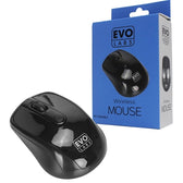 Evo Labs MO-234WBLK Wireless Mouse, Gloss Black