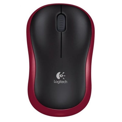 Logitech M185 Wireless Black &amp; Red Mouse