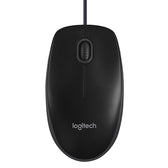 Logitech B100 Wired USB Mouse, Black