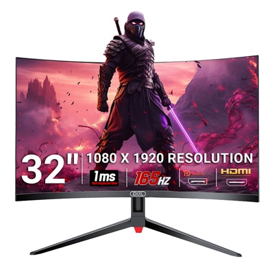 piXL CM32GF5 32 Inch 165Hz HDR Full HD Curved Gaming Monitor with AMD FreeSync &amp; Nvidia G-Sync, 1920 x 1080 Resolution, 1ms Response Time, DisplayPort, HDMI &amp; VESA Mount