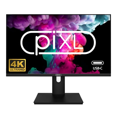 piXL PX27UDH4K 27 Inch 60Hz 4K IPS Monitor with 3840 x 2160 Resolution, 5ms Response Time, 60Hz Refresh Rate, USB-C, USB-B, USB-A, HDMI, Display Port &amp; VESA Mount