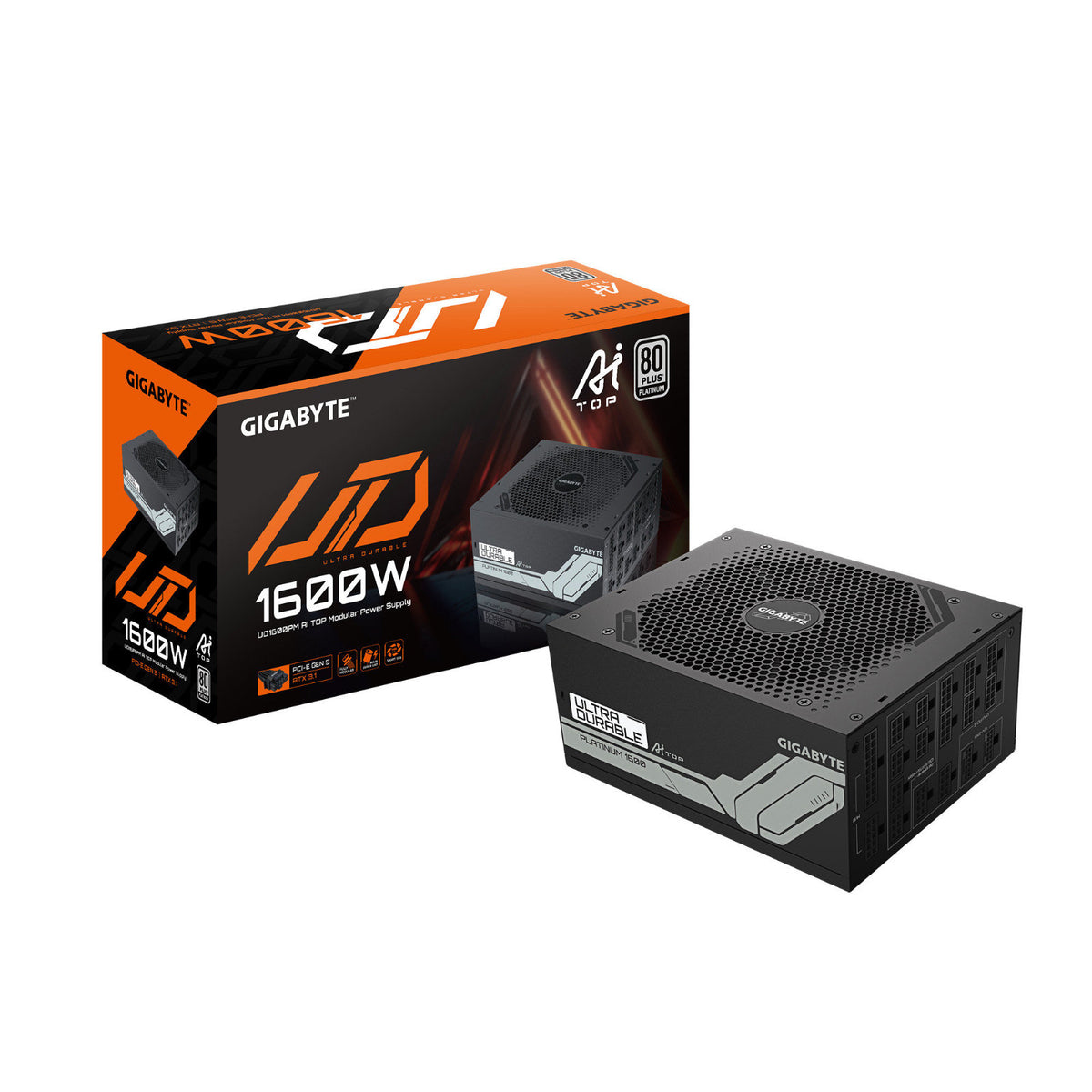 Gigabyte UD1600PM PG5 AI TOP 1600W Fully Modular Power Supply, Black