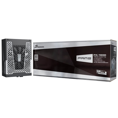 Seasonic PRIME PX-1600 1600W 80 PLUS Platinum ATX 3.0 Modular PSU with 135mm FDB Fan &amp; 12 Year Warranty, Black