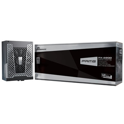 Seasonic PRIME PX ATX 3.1  (PRIME-PX-2200-ATX30  ) 2200W PSU, 135mm Fan, 80 PLUS Platinum, Fully Modular, Individual Black Cables with Braided Pattern, 12 Years Warranty