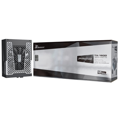 Seasonic PRIME TX ATX 3.1 (PRIME-TX-1600-ATX30) 1600W PSU, 135mm Fan, 80 PLUS Titanium, Fully Modular, Individual Black Cables with Braided Pattern, 12 Years Warranty