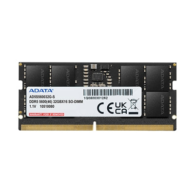 ADATA Premier AD5S560016G-S 16GB (1x 16GB) SODIMM System Memory, 5600MHz, DDR5, CL46