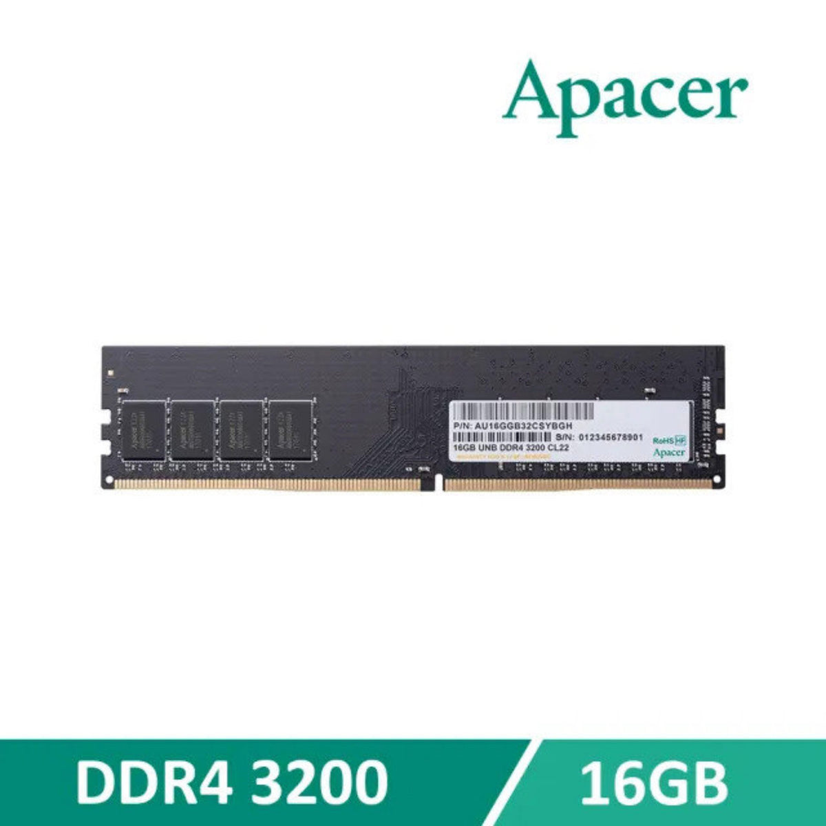 Apacer (EL.16G21.PSH) 16GB (1x 16GB) U-DIMM System Memory
