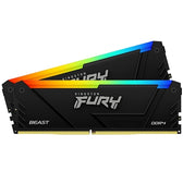 Kingston FURY Beast KF432C16BB2AK2/16 16GB (2x 8GB) DIMM System Memory, Black, RGB