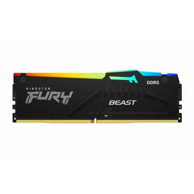 Kingston FURY Beast KF560C36BBE2A-32 32GB (1x 32GB) DIMM System Memory, 6000MHz, DDR5, CL36, Black, RGB, Intel XMP, AMD EXPO