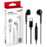 Genius HS-M365B USB-C In-Ear Wired Earbuds, Black